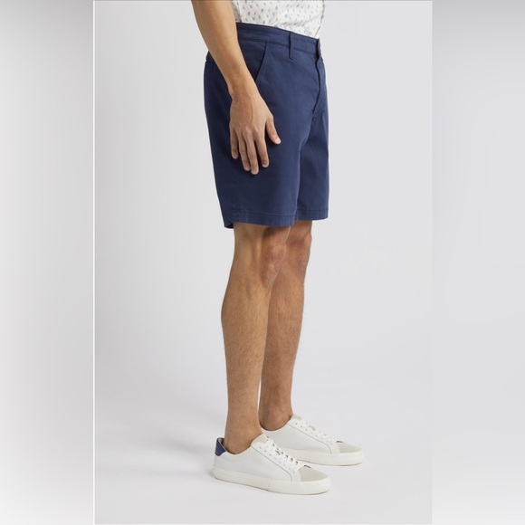 AG Wanderer 8.5-Inch Slim Stretch Cotton Chino Shorts In Navy Size 38 New - Picture 3 of 10